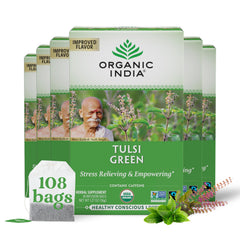 ORGANIC INDIA front box view showing product and organic benefit