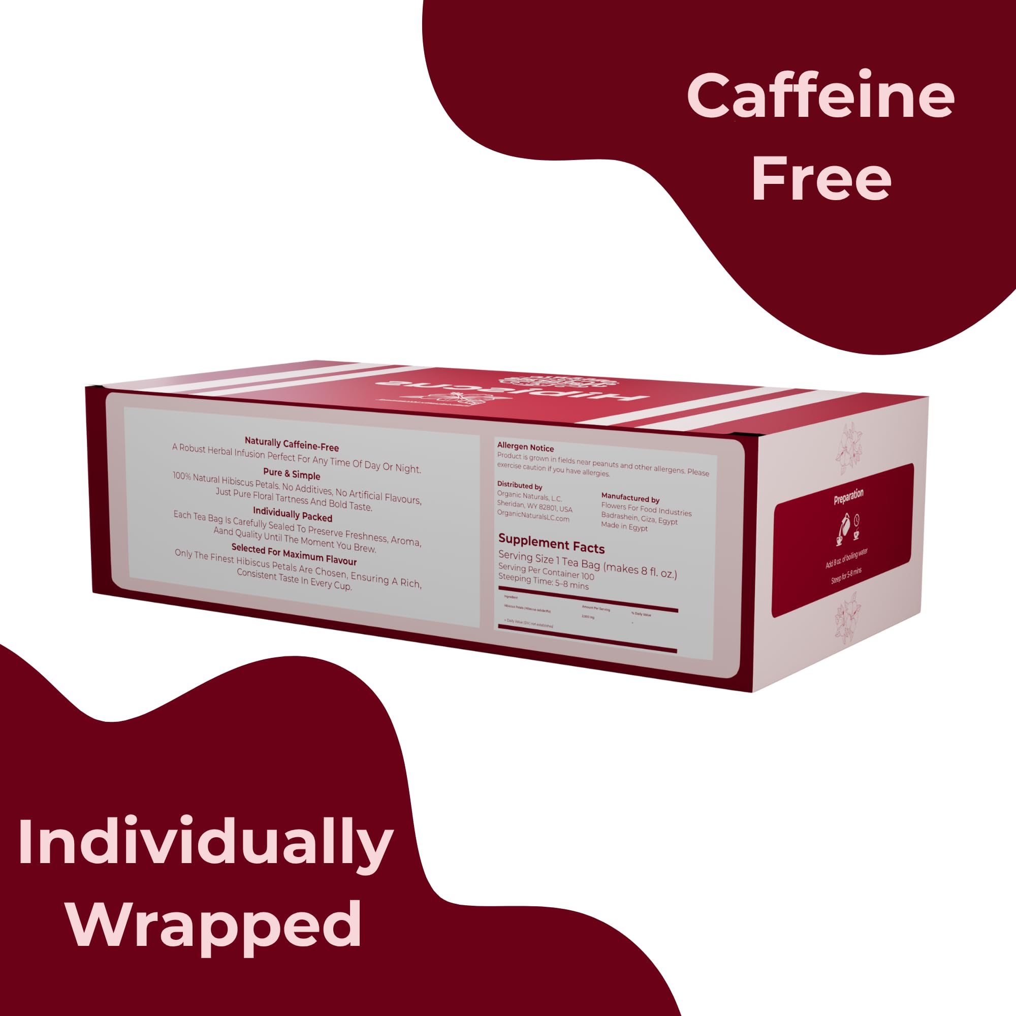 Organic Naturals L.C. individually wrapped tea bag with freshness seal