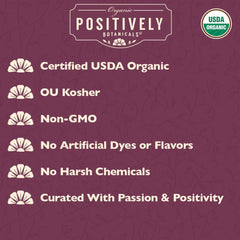 Organic Positively brewed cascara in a mug illustrating warm infusion and comforting aroma