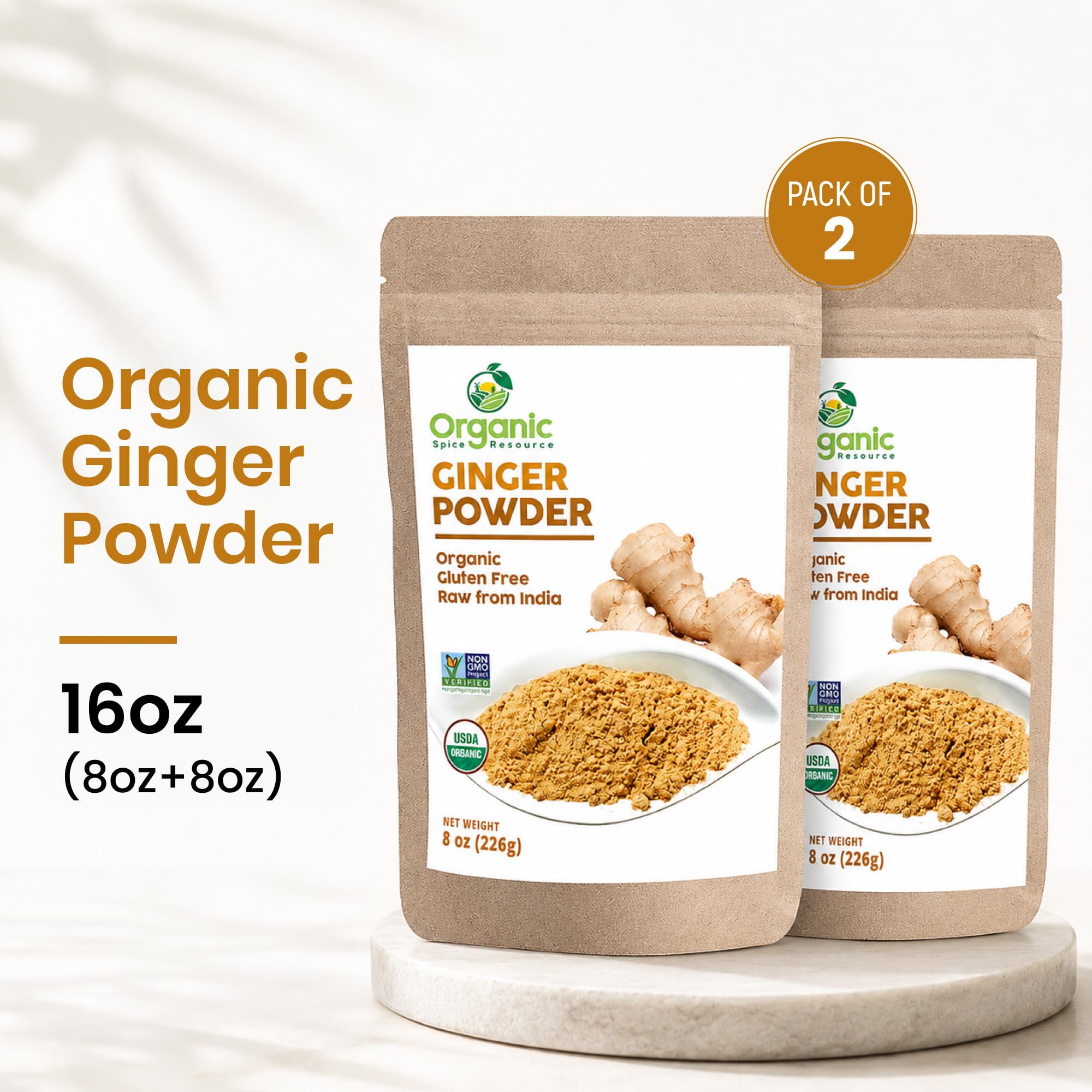 Organic Spice Resource close-up of fine ginger powder grind highlighting aromatic quality