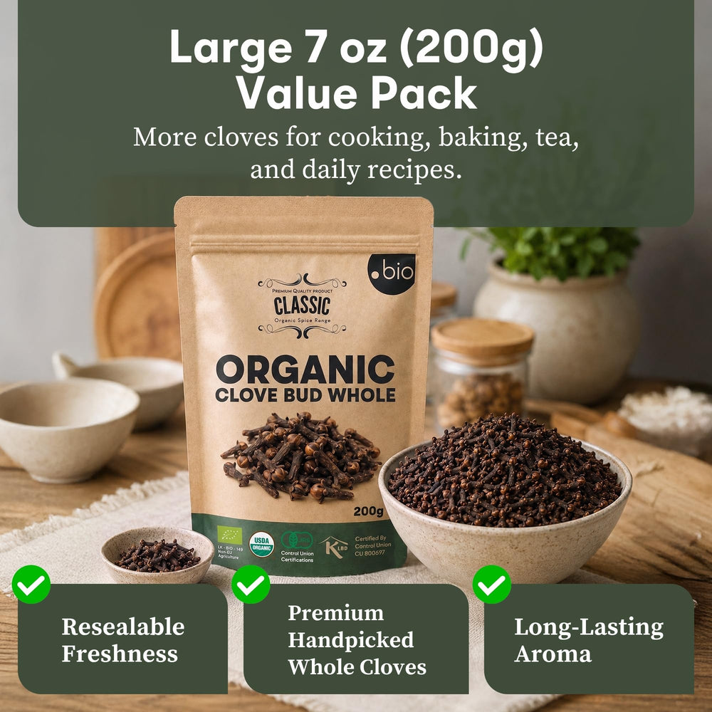 Organic Spice Shop whole cloves in baked fruitcake, boosts warm baking aroma