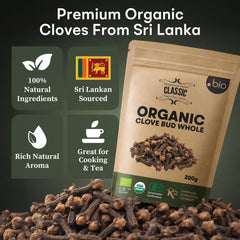 Organic Spice Shop comparison of ground spice and whole cloves, shows versatility