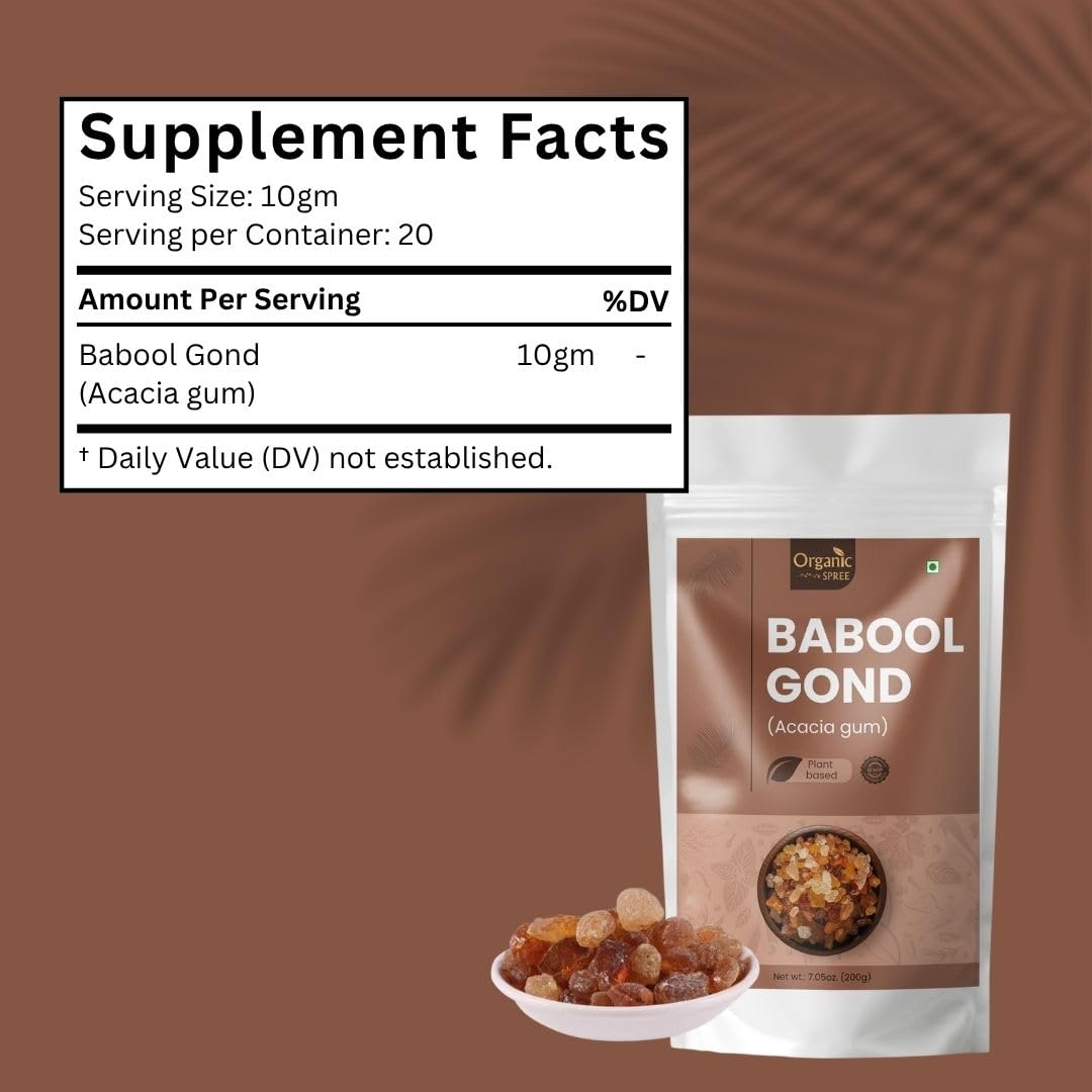 Organic Spree babool gond used in ladoo preparation as a binder