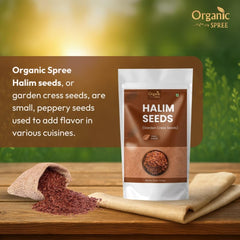ORGANIC SPREE smoothie with blended Halim seeds illustrating recipe use