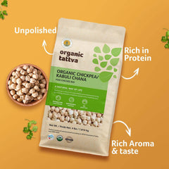 ORGANIC TATTVA cooked chole in a bowl demonstrating even cooking and ready-to-serve appeal