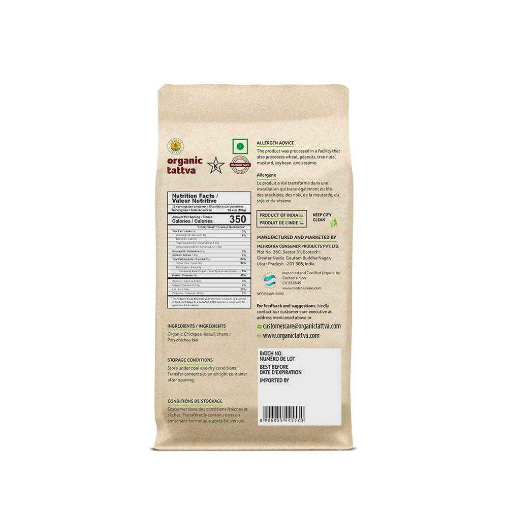 ORGANIC TATTVA label detail showing product of India origin and traceability benefits