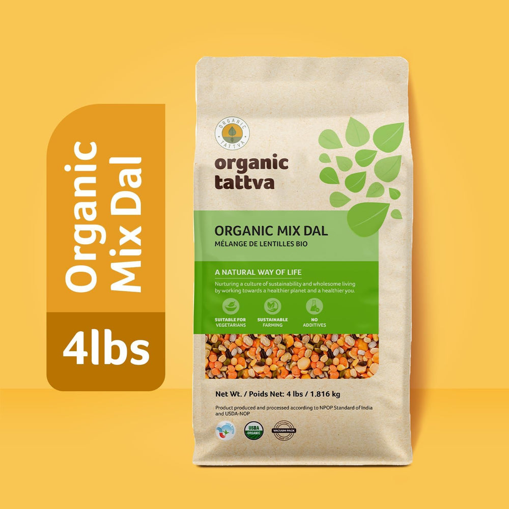 Organic Tattva texture detail of unpolished pulses highlighting whole-food quality