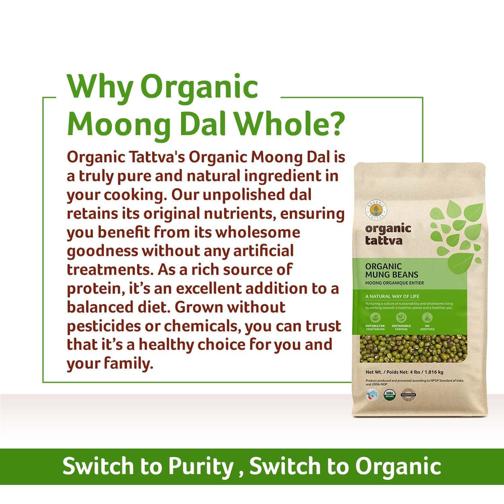 Organic Tattva package label highlighting USDA Organic and non-GMO certifications
