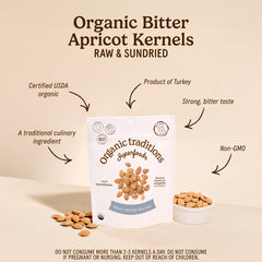 Organic Traditions open bag with kernels spilling, illustrating portion size and freshness