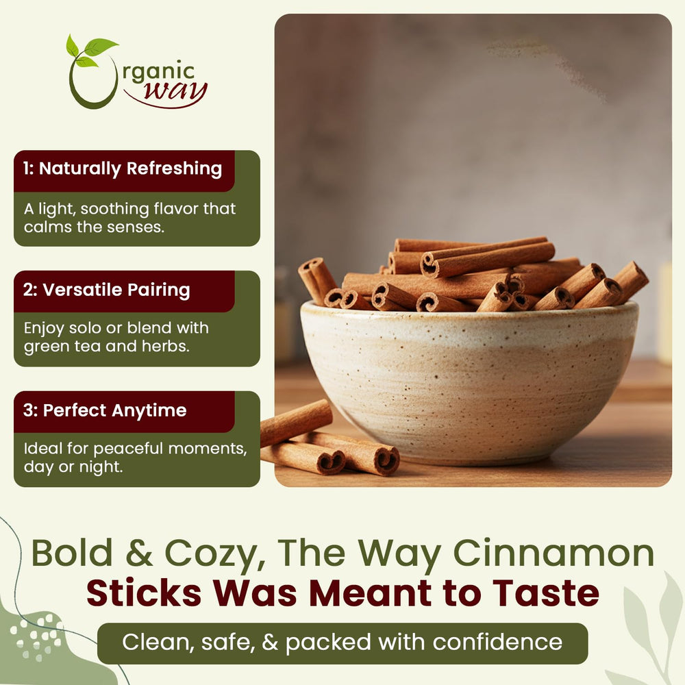 Organic Way stick texture detail highlighting delicate bark layers for easy grinding