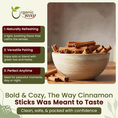 Organic Way stick texture detail highlighting delicate bark layers for easy grinding