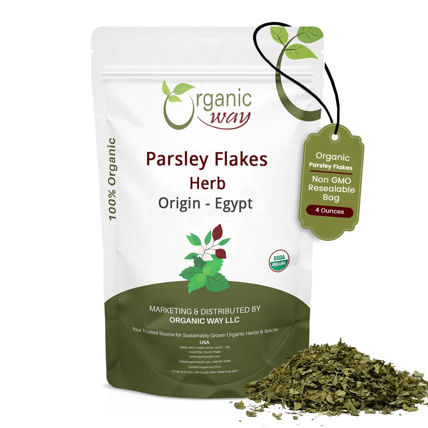 Organic Way front packaging showing 4 ounce pouch and branding benefits
