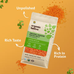 Organic Tattva served dal in bowl illustrating wholesome meal use and family-friendly portion