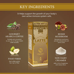 ORGANO cafe latte creamy texture in spoon demonstrating smooth mixability