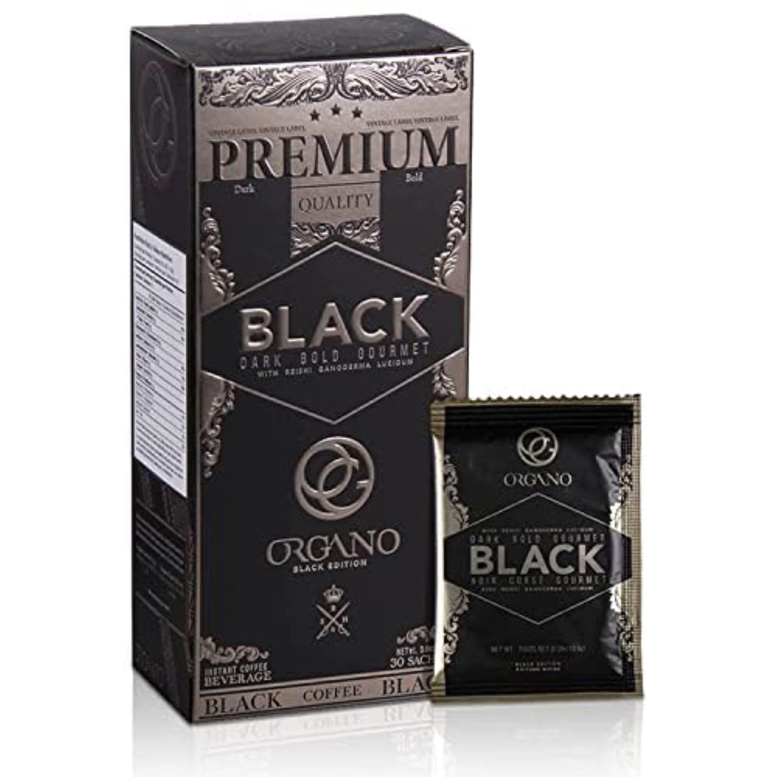 ORGANO front packaging showing product name and 30 sachets for convenience