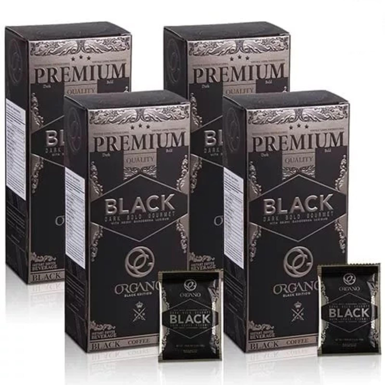 ORGANO front packaging showing four boxed bundle and brand clarity for bulk convenience