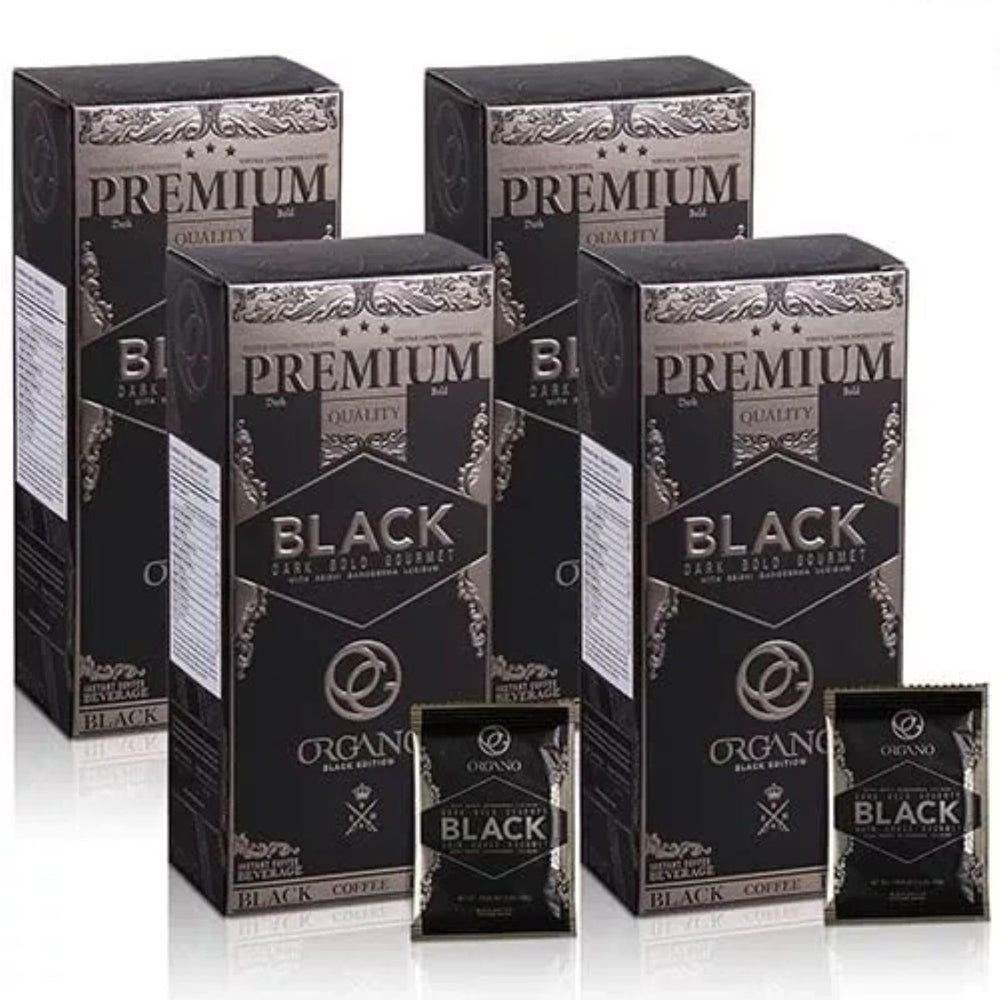 ORGANO front packaging showing four boxed bundle and brand clarity for bulk convenience