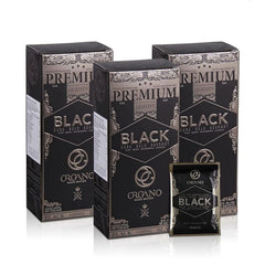 ORGANO front packaging showing three boxes and product branding for easy identification