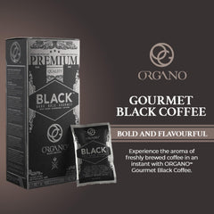 ORGANO single sealed sachet close-up emphasizing portable convenience and aroma