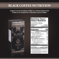 ORGANO powder close-up texture showing Ganoderma and coffee blend clarity