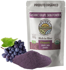 ORGANOVITA front packaging showing organic grape skin powder benefits