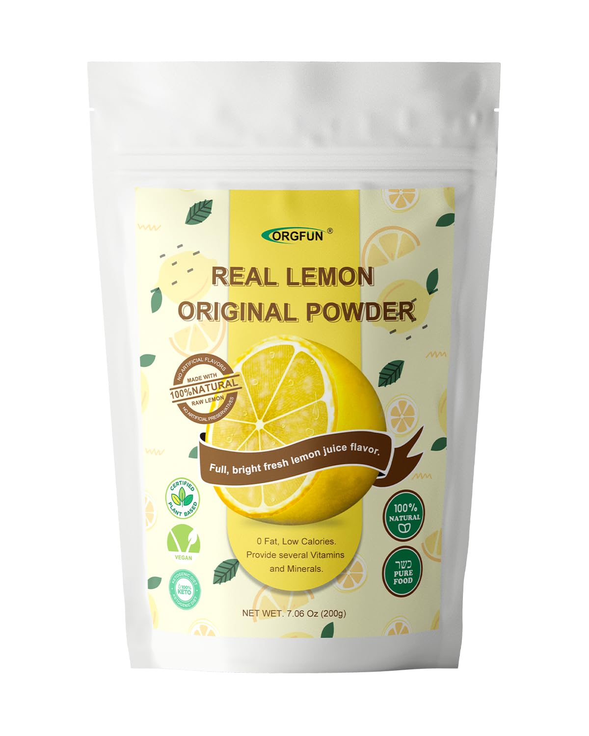ORGFUN jar front label showing product name and net weight, easy identification benefit