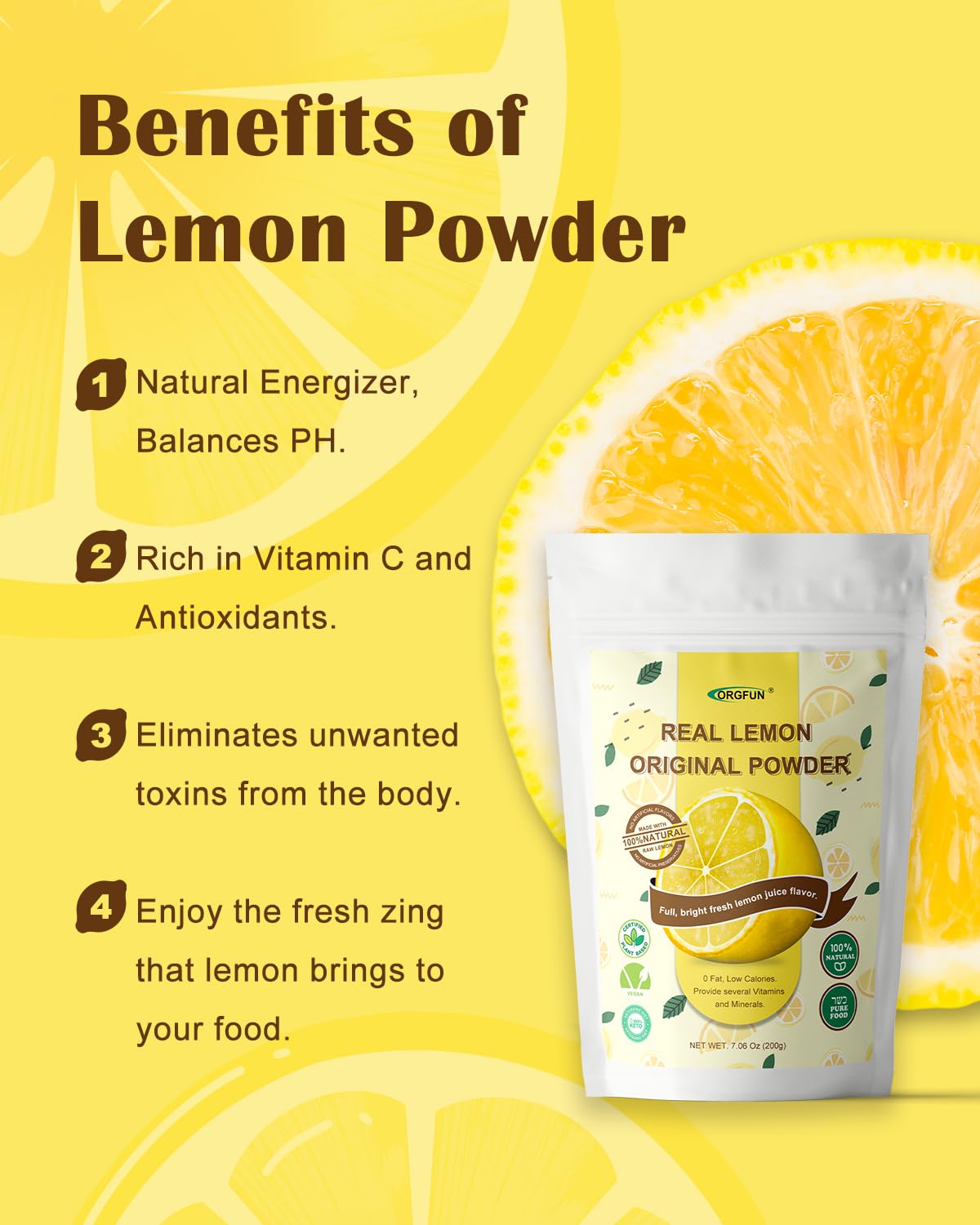 ORGFUN spoon scooping powder to measure precise servings, convenient portion control benefit