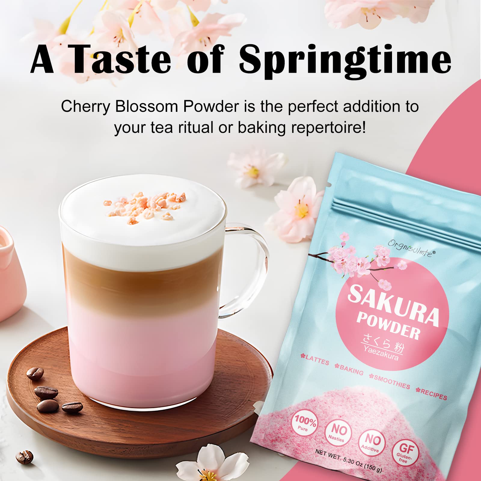 orgnisulmte used in baking pink cake slice showing retained color and gentle sakura scent in desserts
