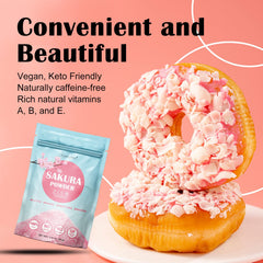 orgnisulmte sakura latte in cup demonstrating creamy pink drink with floral aroma to delight customers