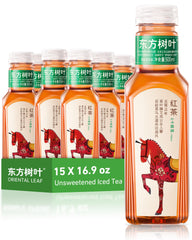 ORIENTAL LEAF front packaging showing 15 bottles and clean unsweetened appeal