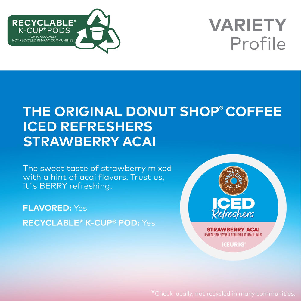 Served Strawberry Açaí drink with garnish showing appealing presentation and refreshment benefit