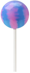 Original Gourmet unwrapped cotton candy lollipops on sticks for easy serving and tasting