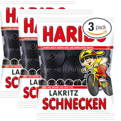 ORIVEN Lakritz Schnecken front packaging showing three 175g bags and value pack benefit