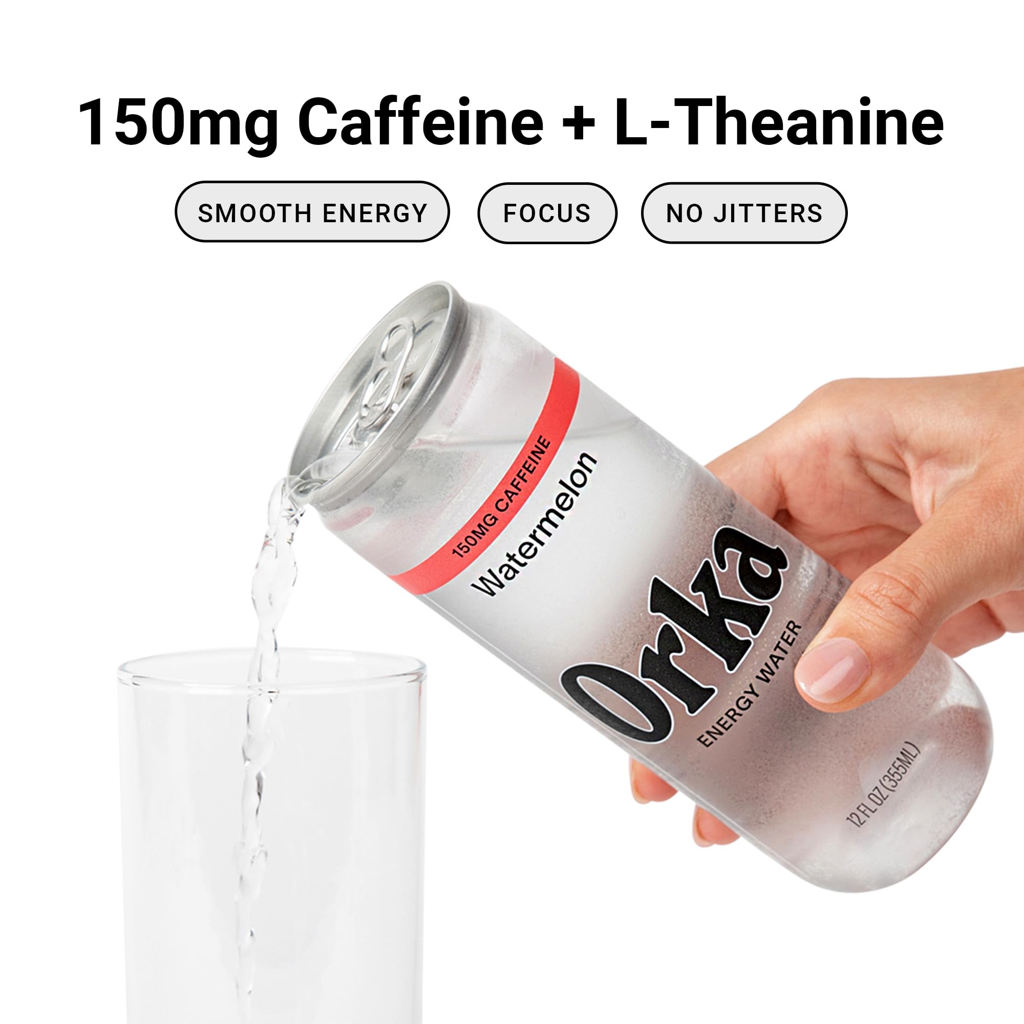 Orka can in hand illustrating convenient, on‑the‑go energy