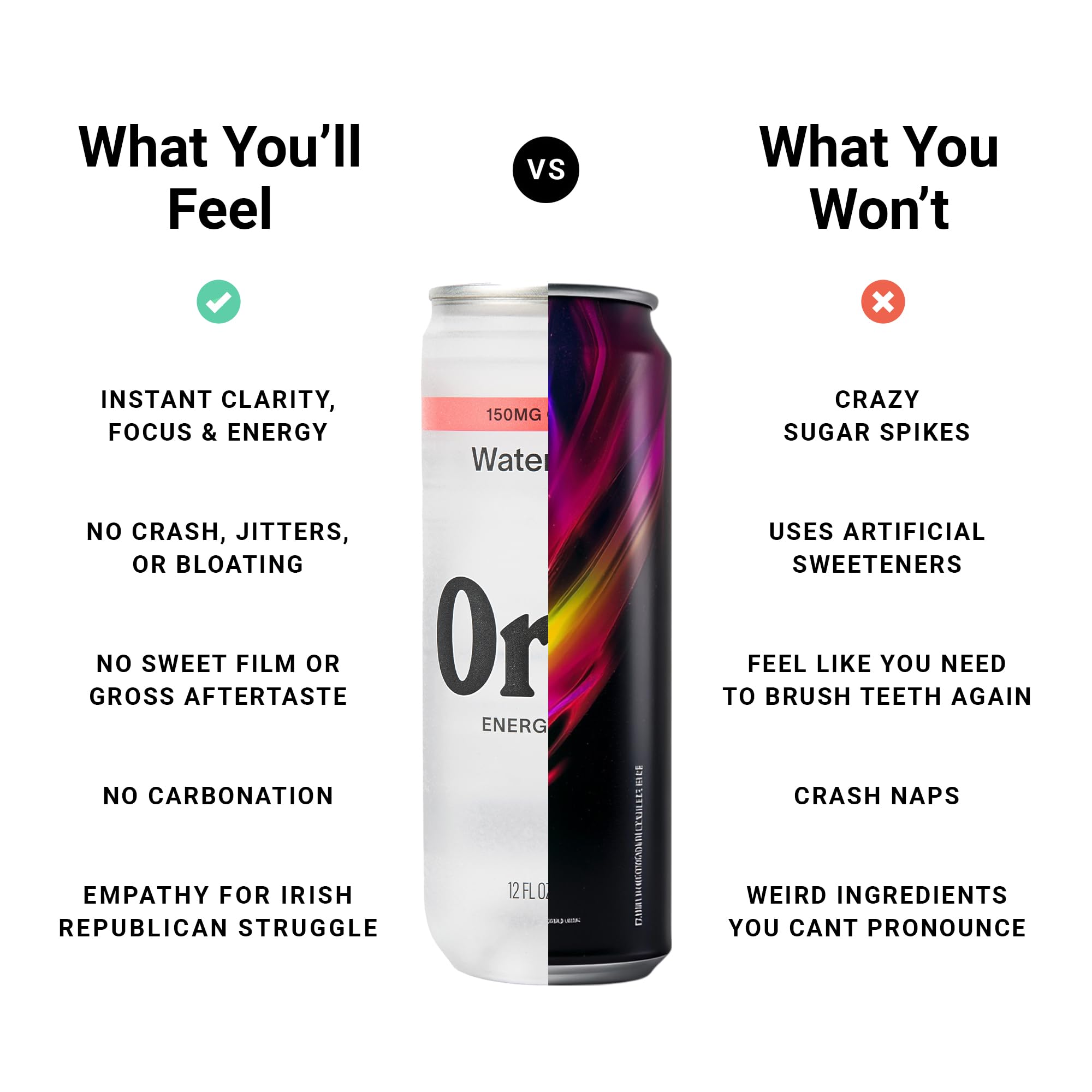 Orka next to a ruler demonstrating 12oz can portability benefit