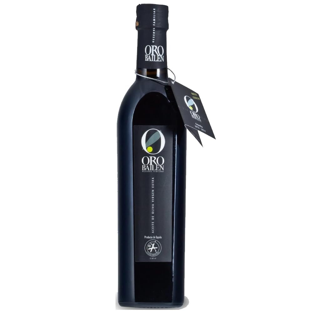 Oro Bailen front bottle showing label and rich golden-green sheen for finishing dishes