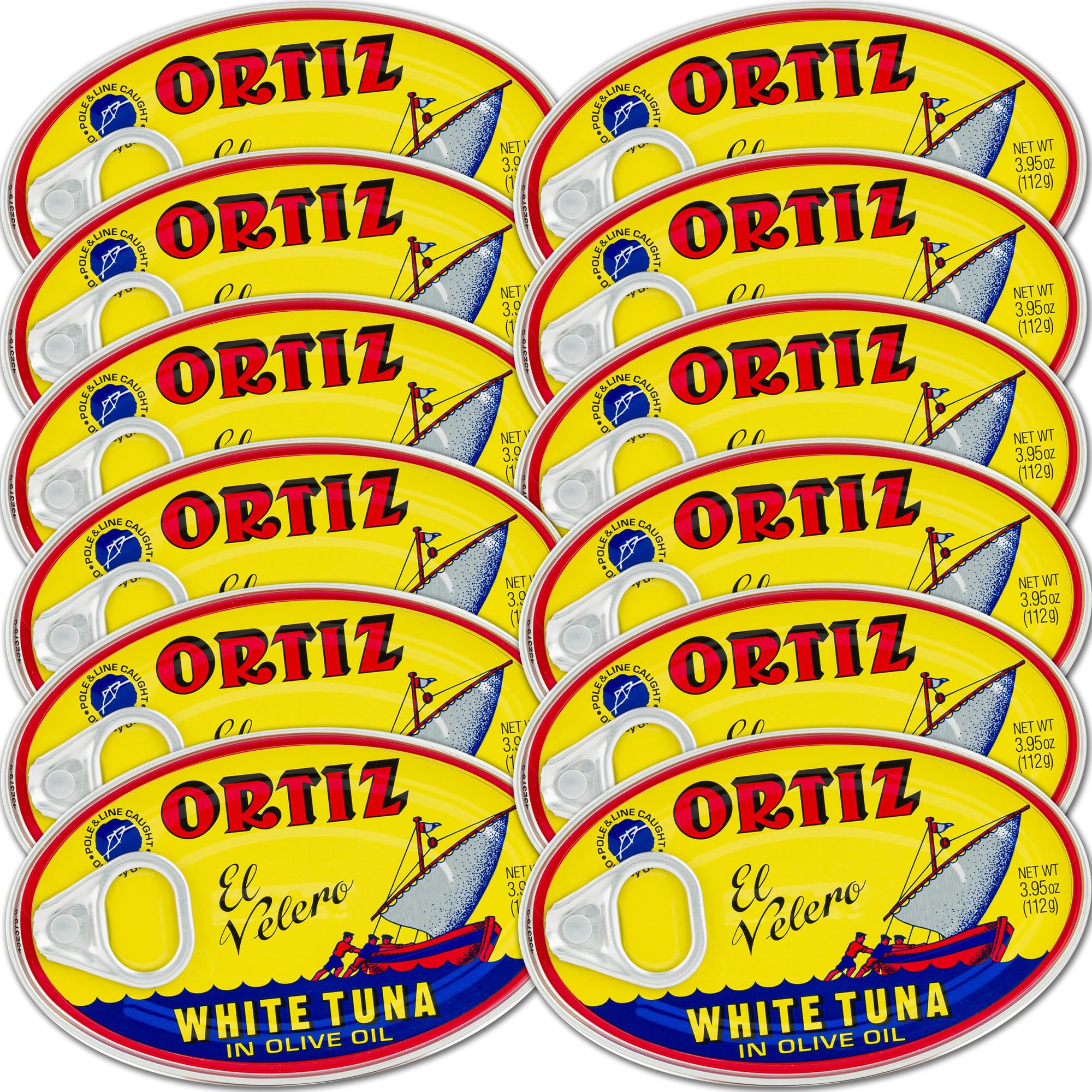 Ortiz front can showing label and can size benefit of easy identification