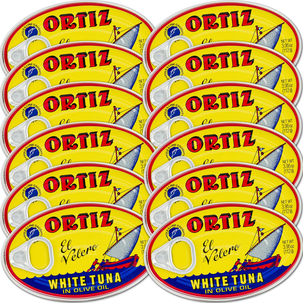 Ortiz front can showing label and can size benefit of easy identification
