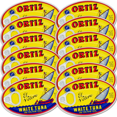 Ortiz front can showing label and can size benefit of easy identification
