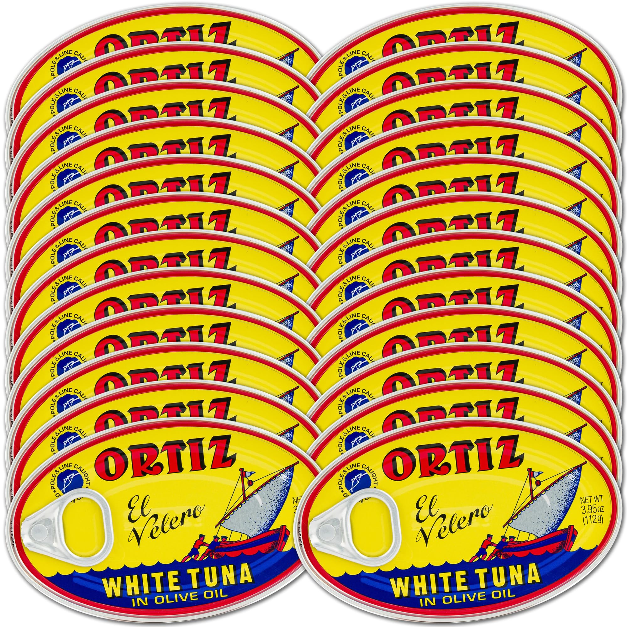 Ortiz front of can showing brand and olive oil label, premium pantry choice