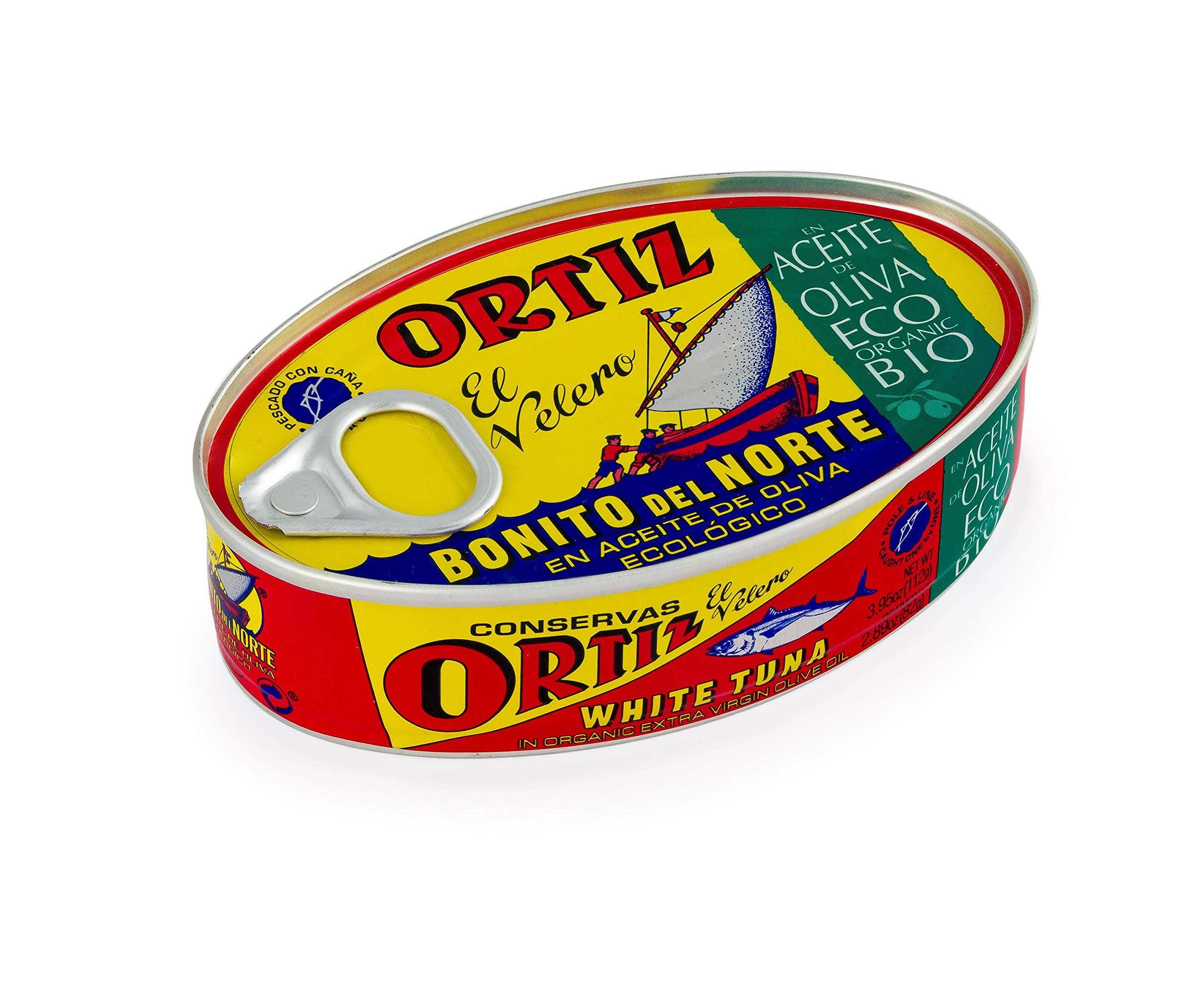 Ortiz tuna flakes in organic olive oil close-up highlighting moist texture and rich oil