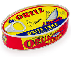 Ortiz open tin with intact tender flakes ready to eat benefit