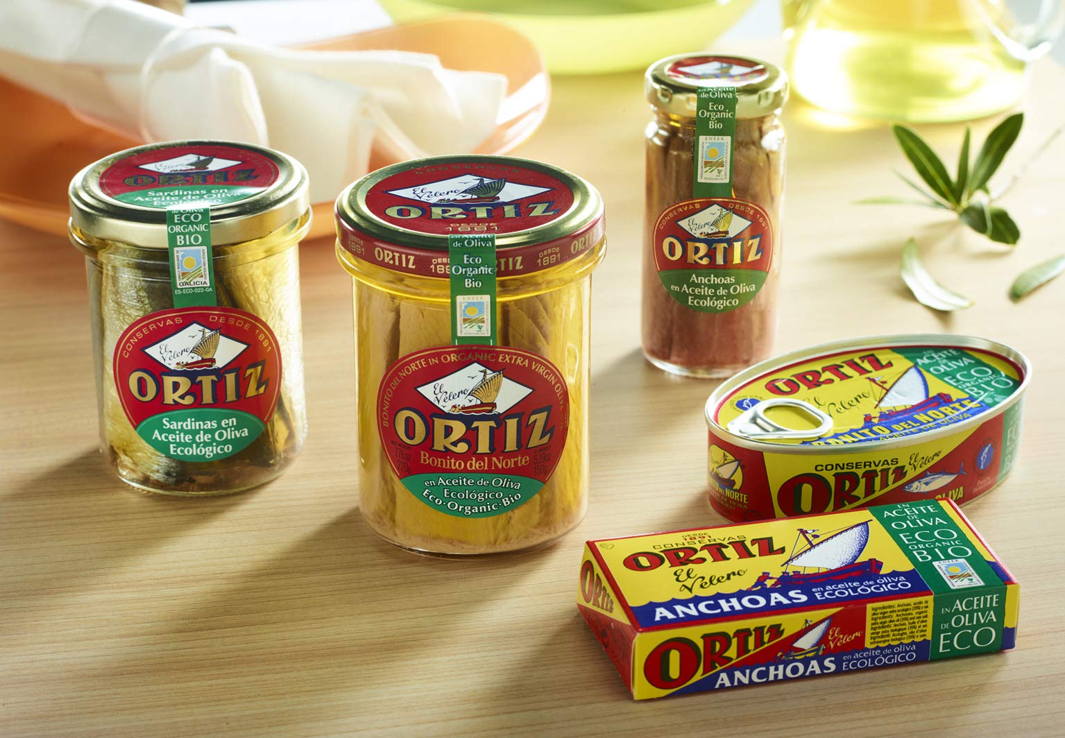 Ortiz tuna on salad plate lifestyle shot showing convenience and flavorful meal boost