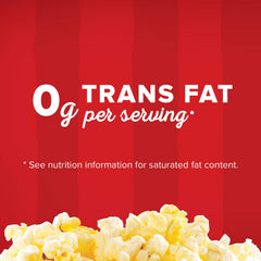 Orville Redenbacher's bottle beside kernels showing scale and easy portioning benefit