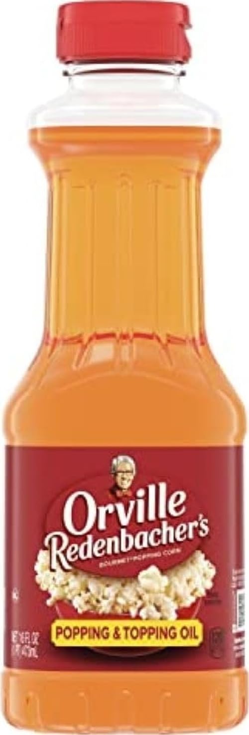 Orville Redenbacher's bottle front packaging showing product and serving size benefit