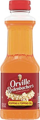 Orville Redenbacher's bottle front packaging showing product and serving size benefit