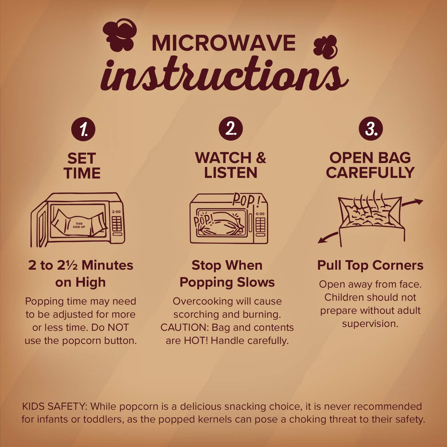 Orville Redenbacher's popcorn bag in hand to illustrate classic bag size and portioning