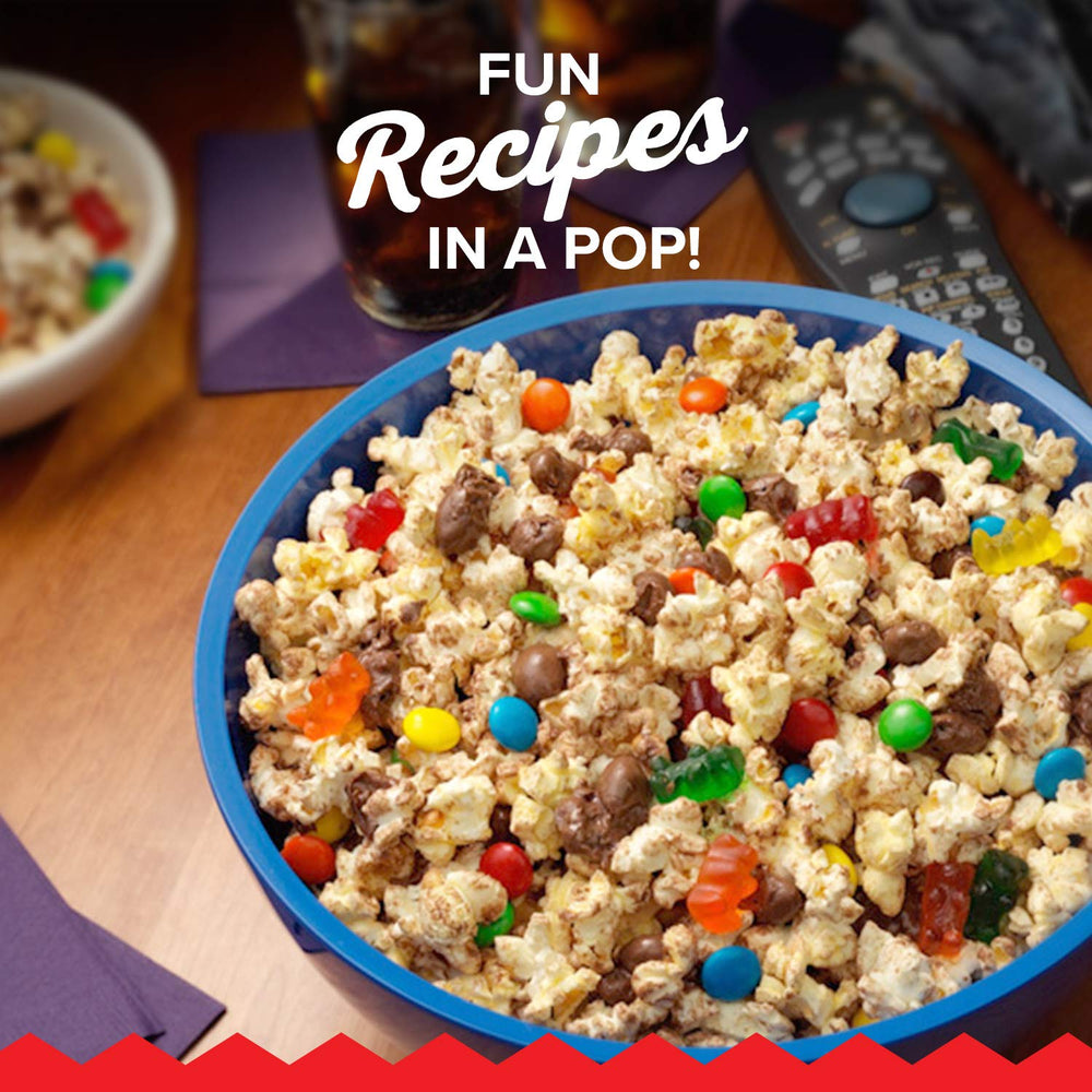 Orville Redenbacher's classic bag held in hand showing shareable portion size