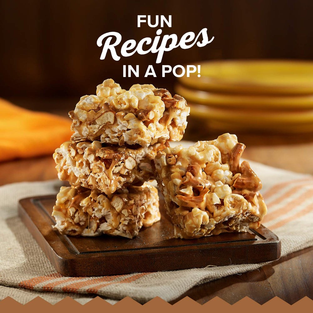 Orville Redenbacher's popcorn in a bowl during movie night, easy sharing benefit