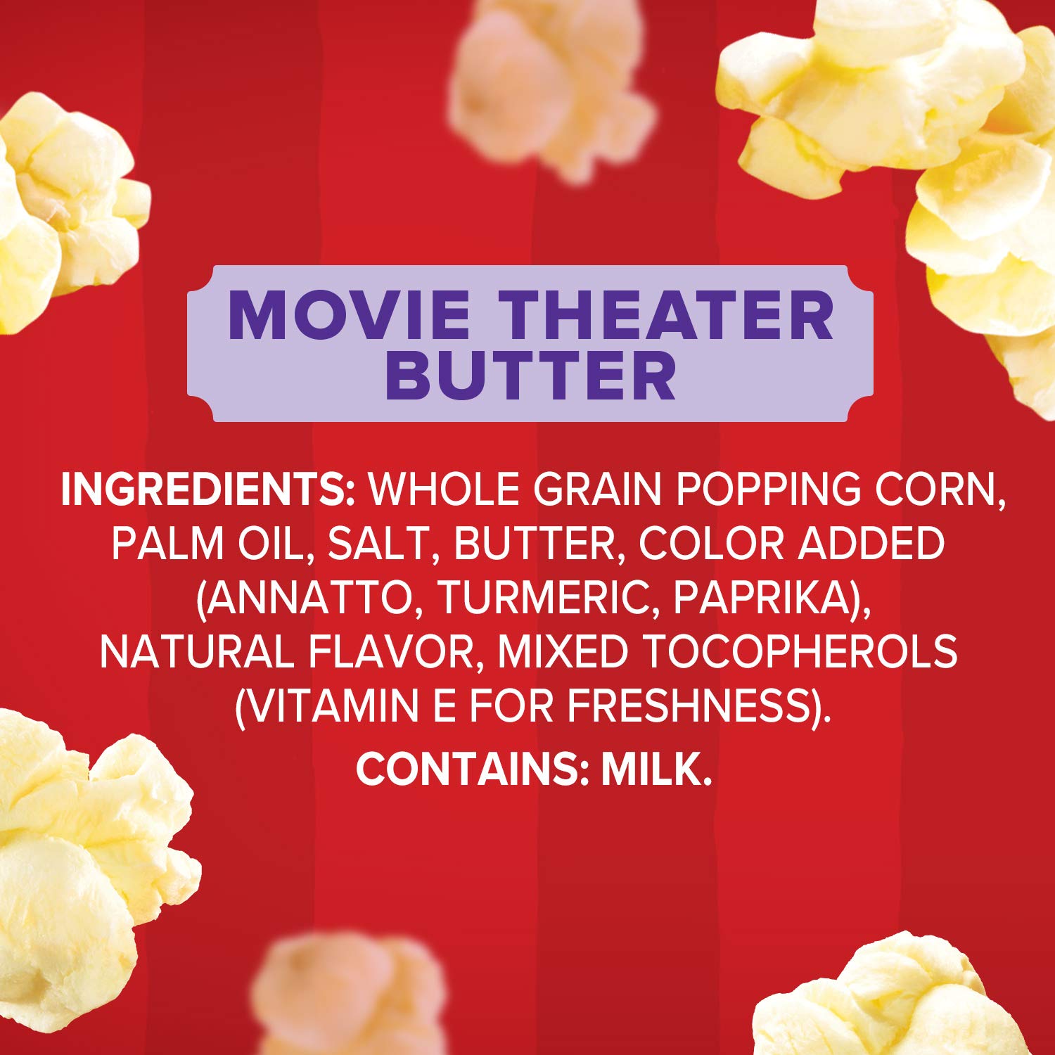 Orville Redenbacher's popcorn in bowl beside movie setup showing snack-ready appeal